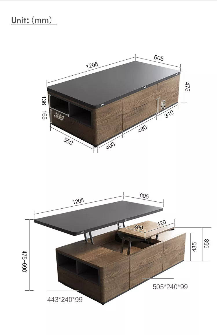 Mahogany Expandable Coffee Table