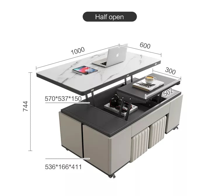 Quartz Expandable Coffee Table