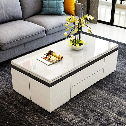 Pearl White Expandable Coffee Table