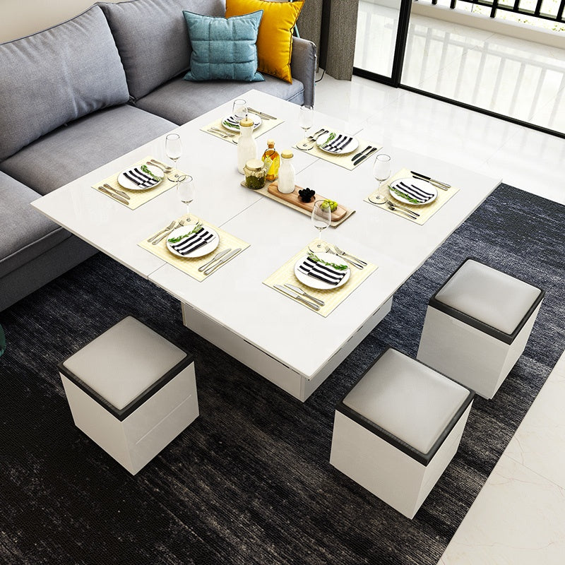 Pearl White Expandable Coffee Table