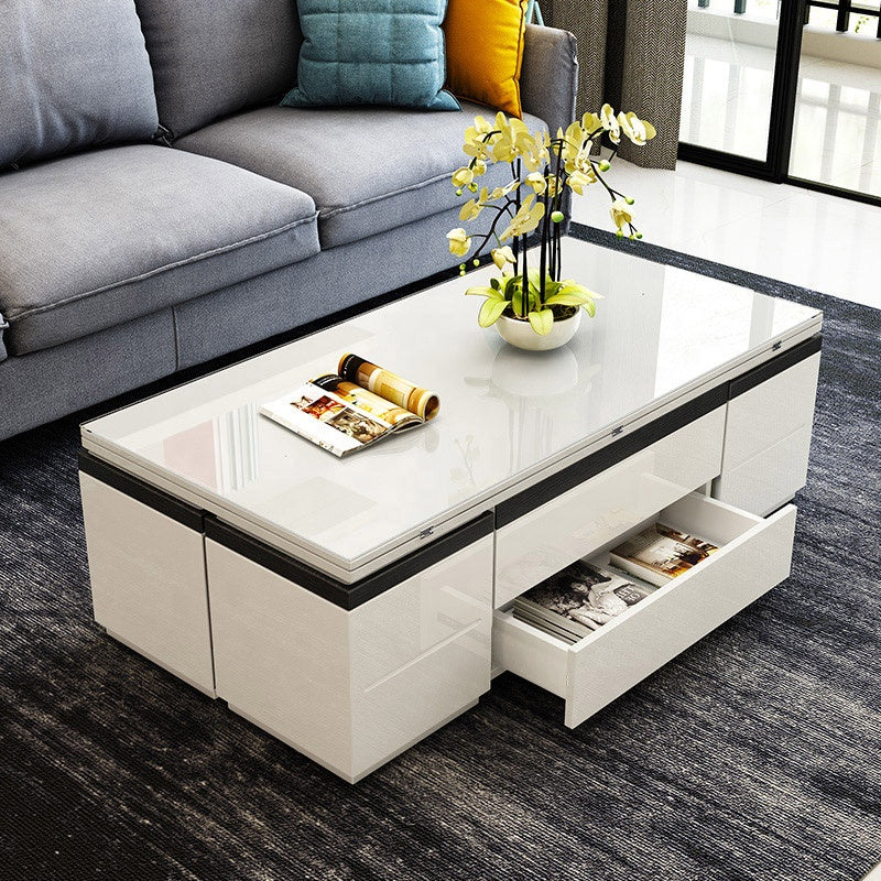 Pearl White Expandable Coffee Table