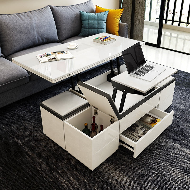 Pearl White Expandable Coffee Table