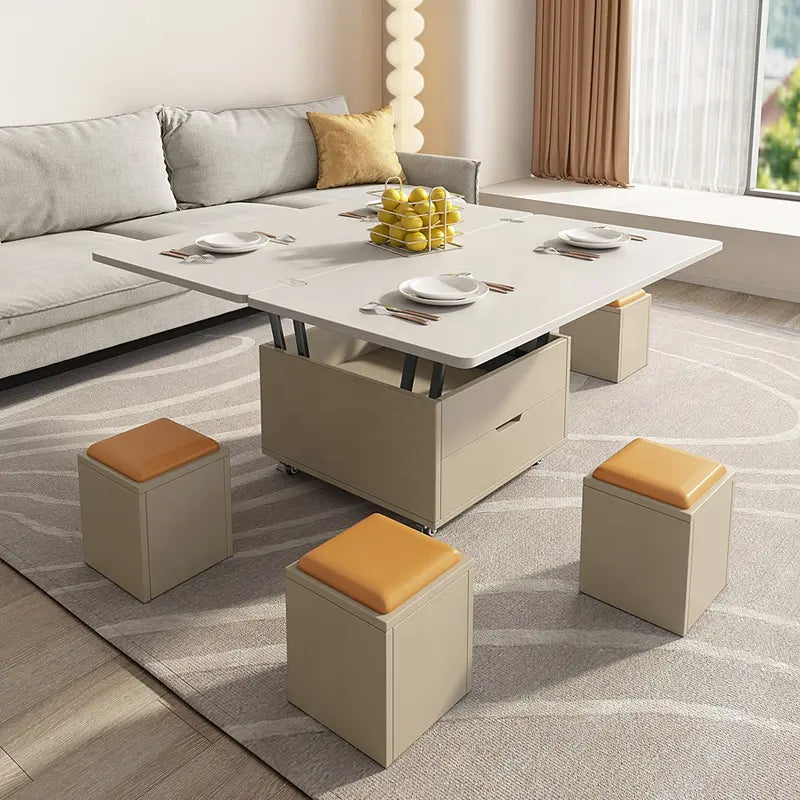 Amber Quartz Expandable Coffee Table